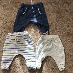 Zara baby boy harem joggers bundle 1-3 & 3-6mths